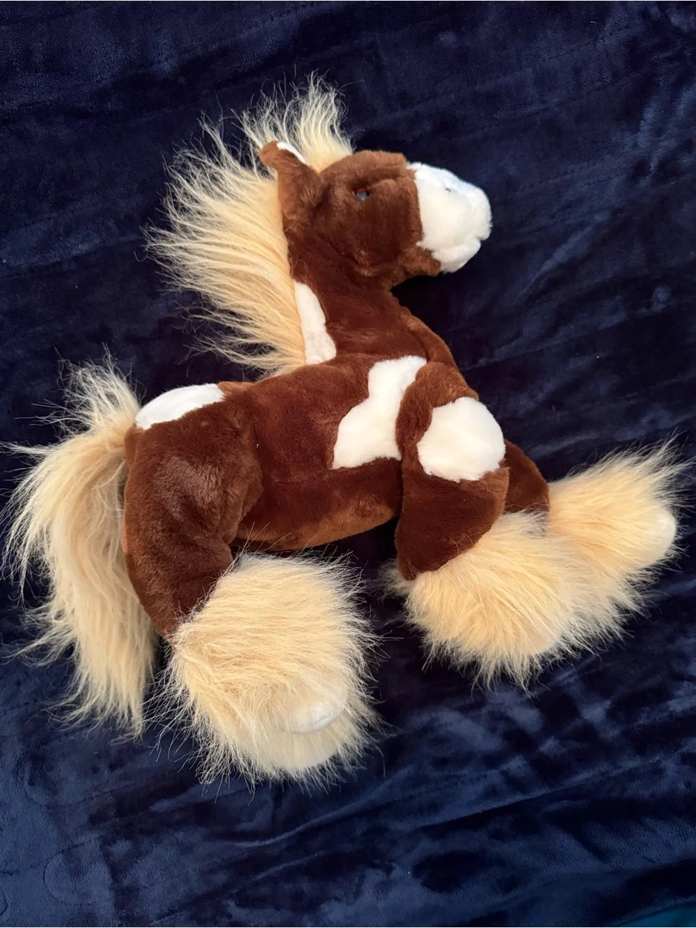 Vintage Y2K Animal Alley Toys R Us Brown and White Paint Horse Pony Plush Pony